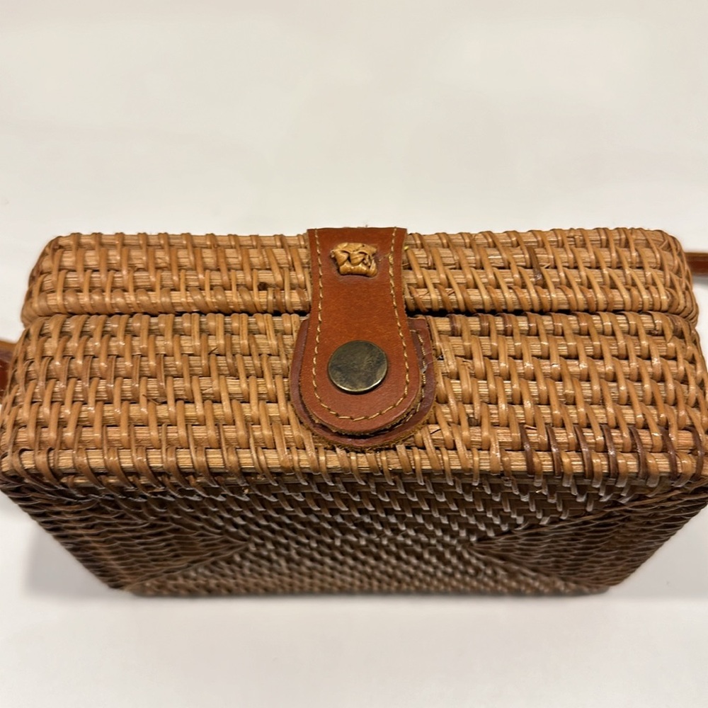 Straw square handbag - Picture 2 of 4